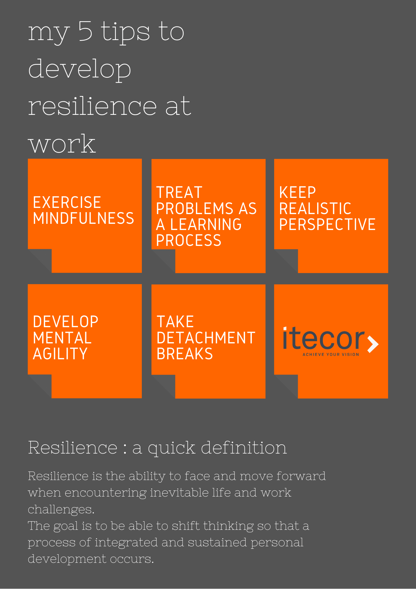 My 5 tips to develop resilience at work - itecor